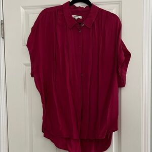 Madewell Deep Red Button-Down Shirt